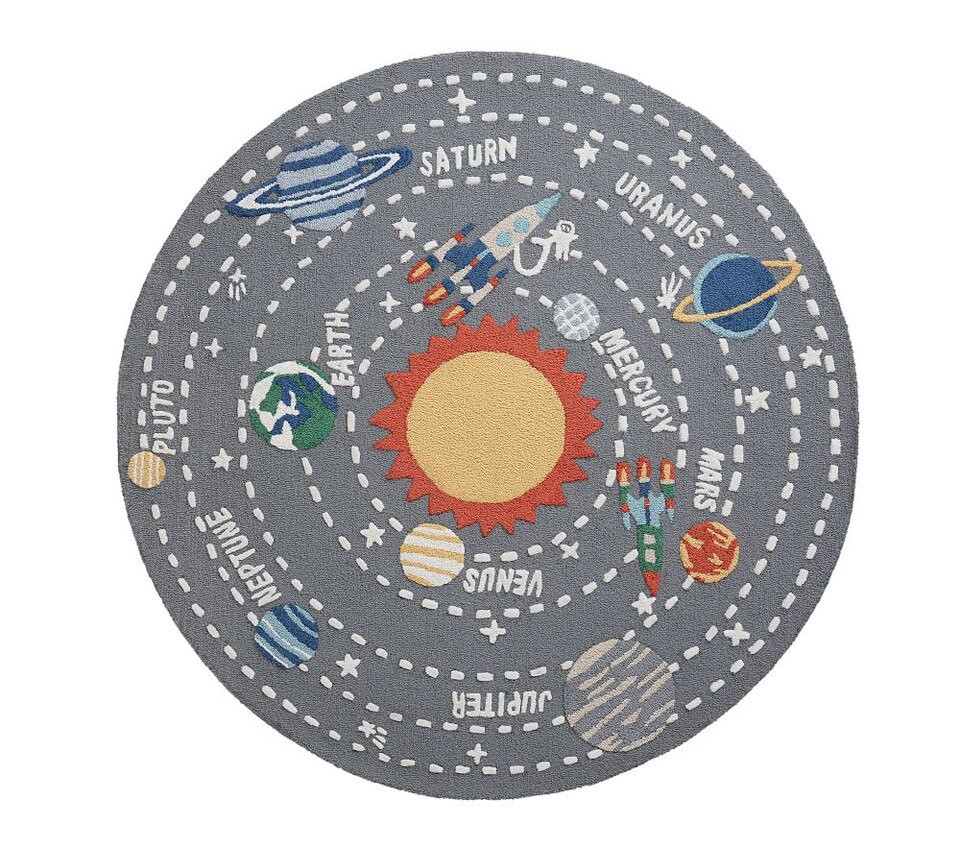 3D Activity Solar System Play Rug