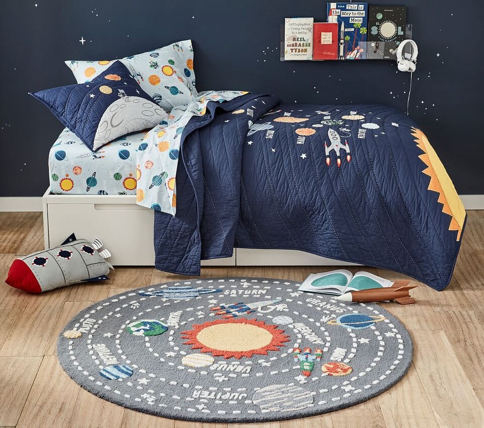3D Activity Solar System Play Rug
