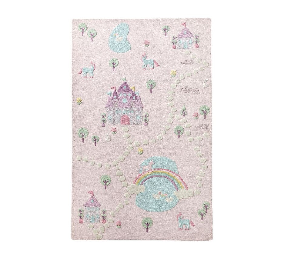 3-D Activity Unicorn Castle Play Rug