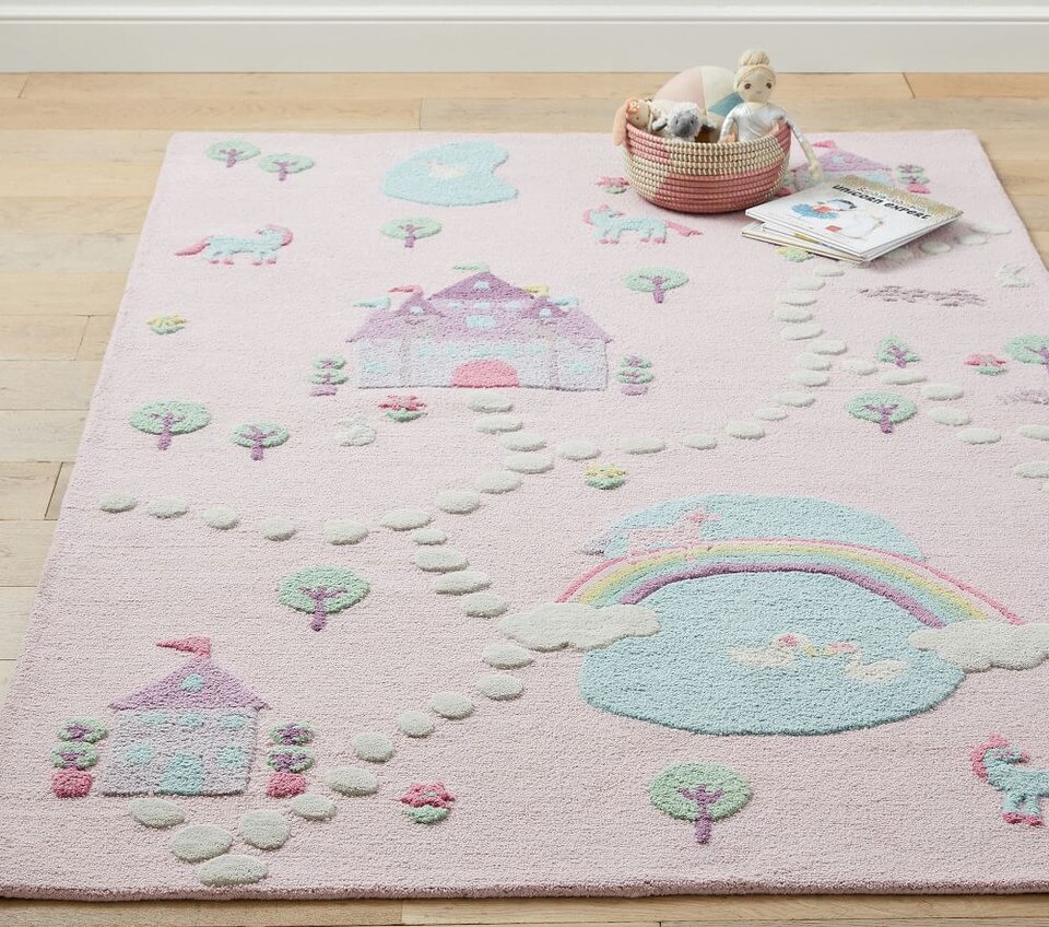 3-D Activity Unicorn Castle Play Rug