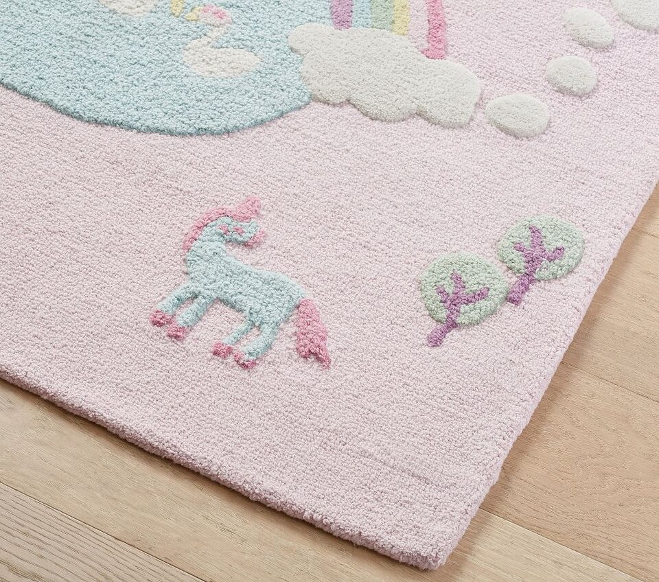 3-D Activity Unicorn Castle Play Rug