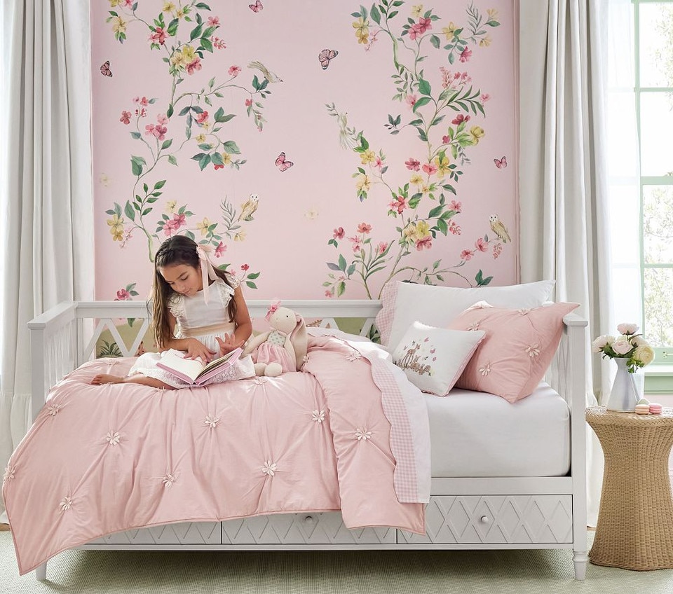 AERIN Gingham Scallop Trim Sheet Set