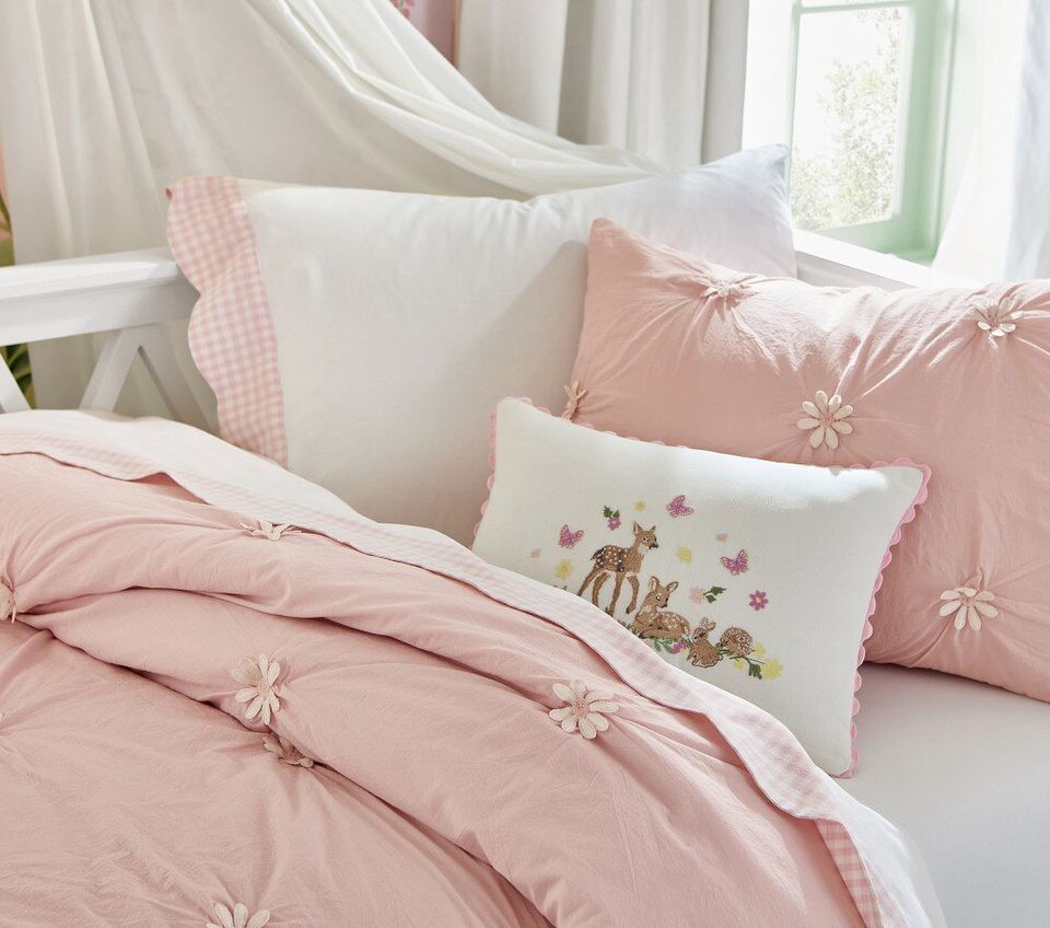 AERIN Gingham Scallop Trim Sheet Set