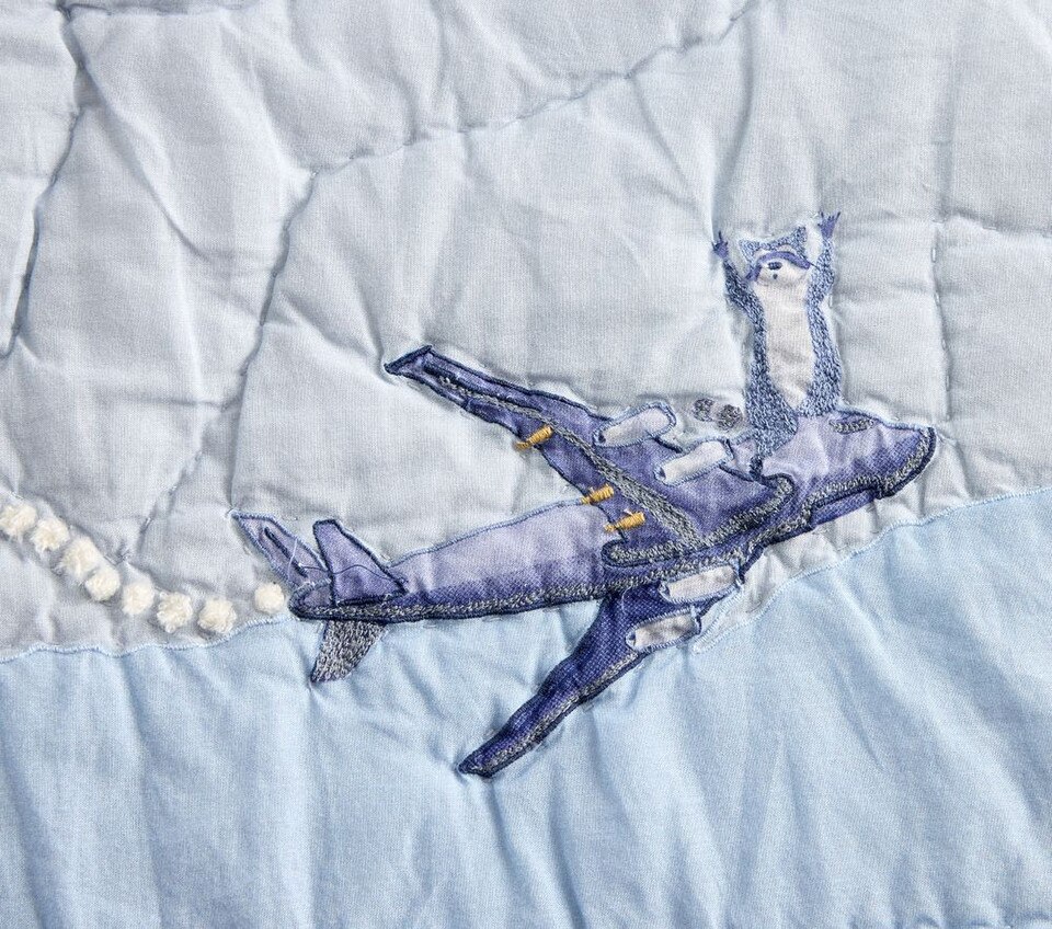 Airplane Map Bedspread & Pillowcases