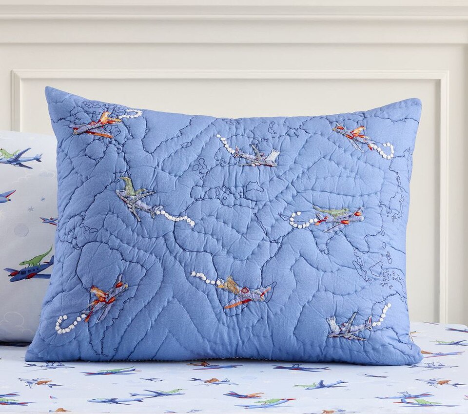 Airplane Map Bedspread & Pillowcases