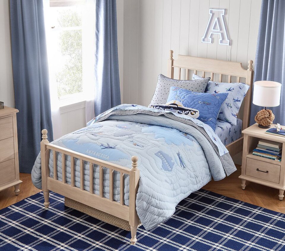 Airplane Map Bedspread & Pillowcases