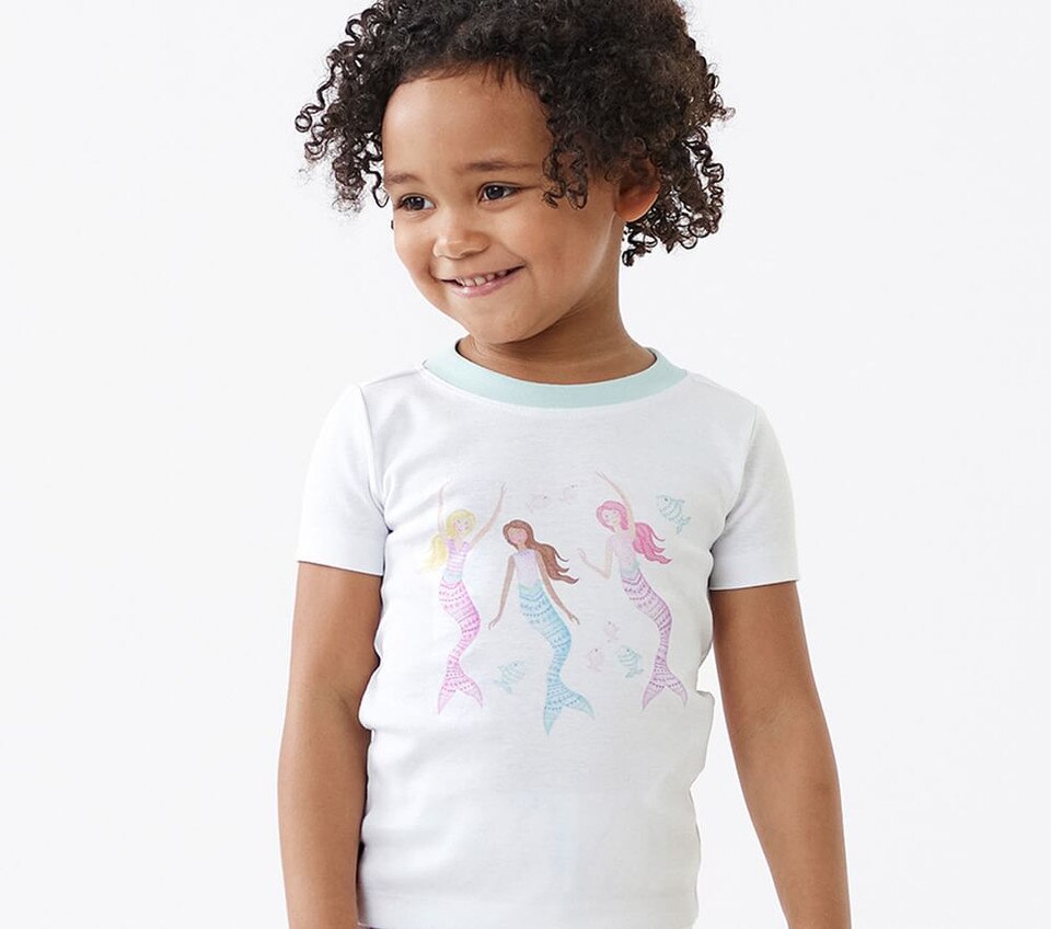 Bailey Mermaid Organic Short Sleeve Pyjama Set