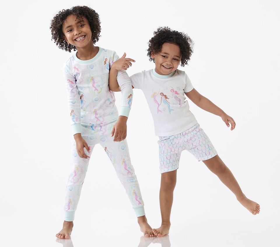 Bailey Mermaid Organic Short Sleeve Pyjama Set