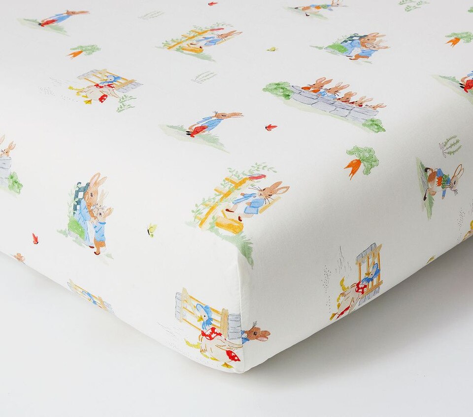 Peter Rabbit™ Garden Organic Cot Fitted Sheet