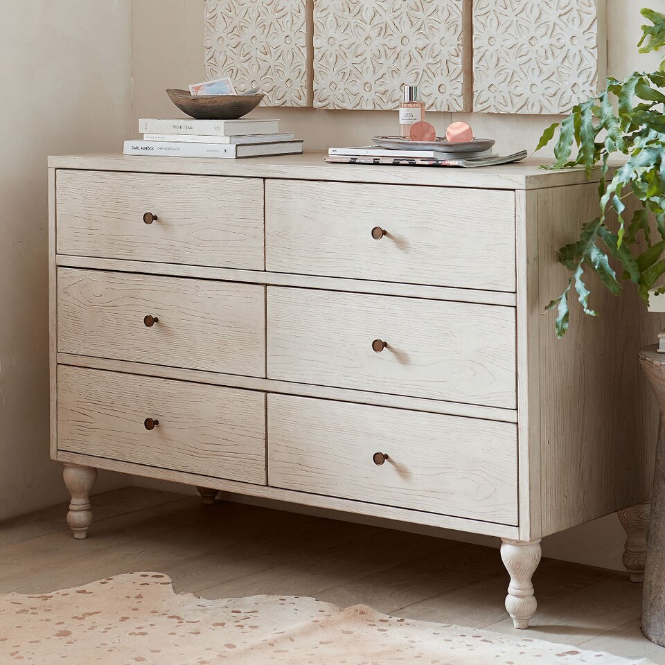 Bellevue 6-Drawer Wide Chest of Drawers