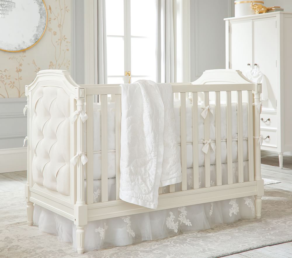 tufted white crib