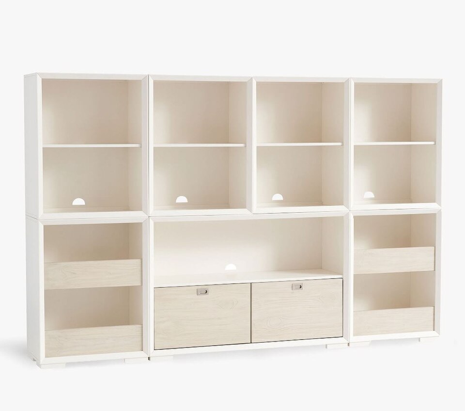 Callum Wall Extra-Wide Drawer Base & Cubby Storage Set