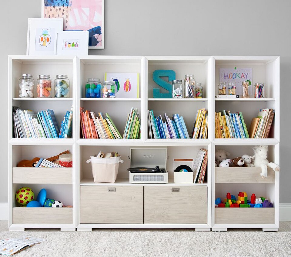 Callum Wall Extra-Wide Drawer Base & Cubby Storage Set