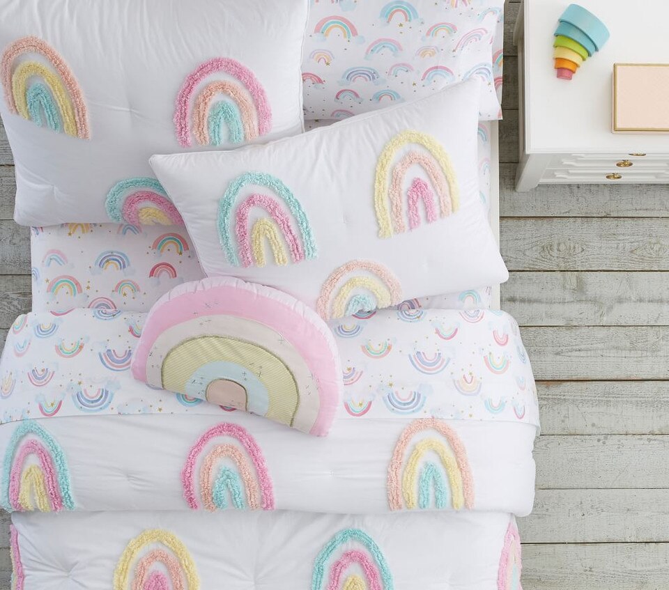 Candlewick Rainbow Comforter, Standard Pillowcase, Multi