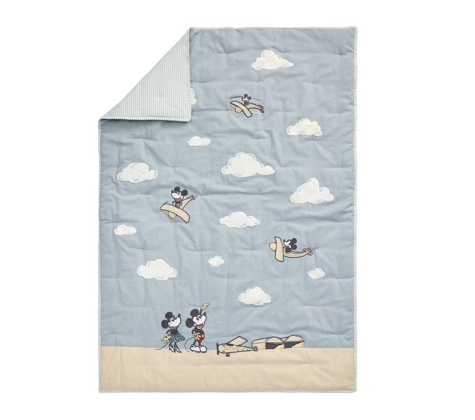 Disney Home x Sanderson Mickey Mouse Clouds Toddler Bedspread