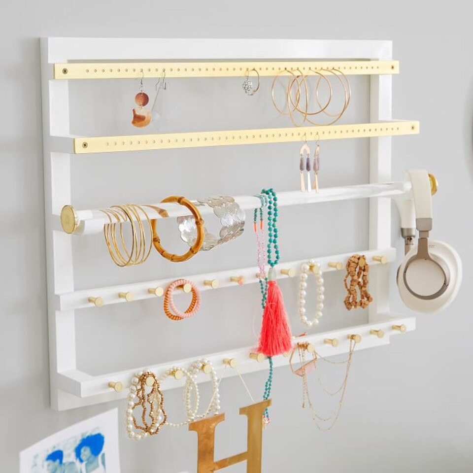 Elle Lacquer Wall Jewellery Organiser