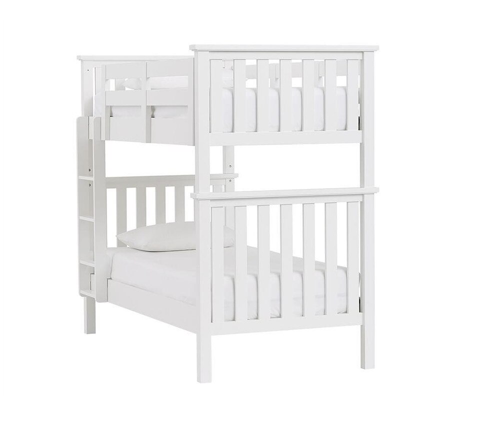 Elliott Single-over-Single Bunk Bed, Simply White