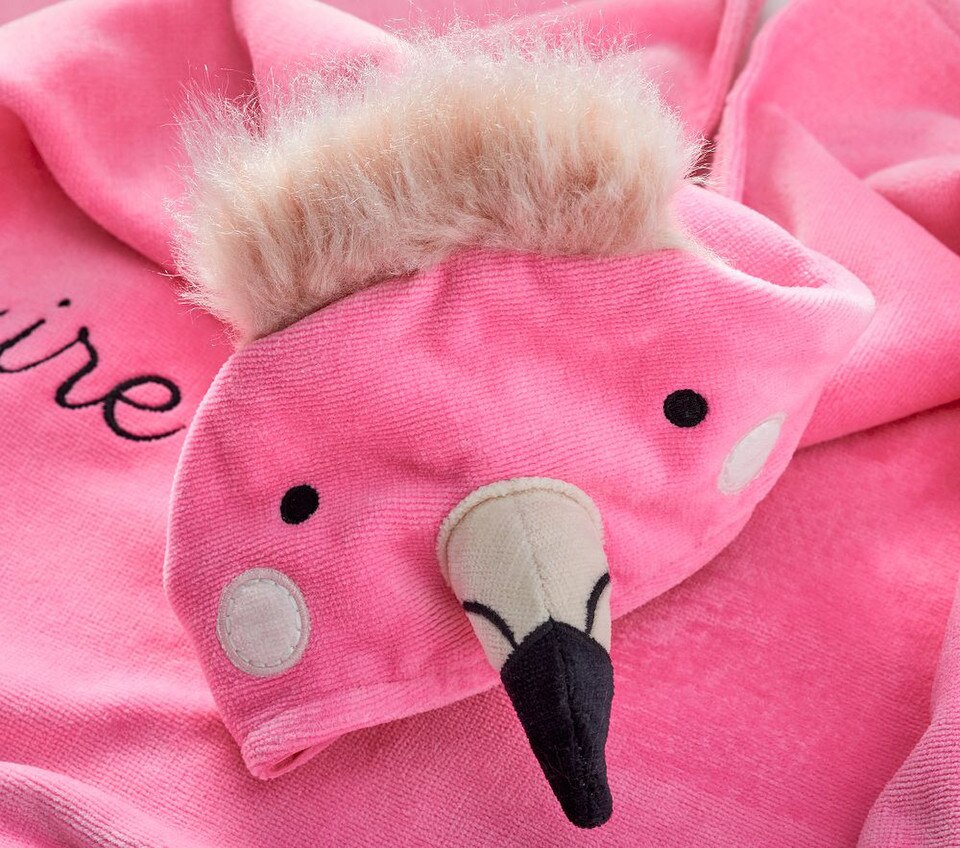 Flamingo Baby Hooded Towel