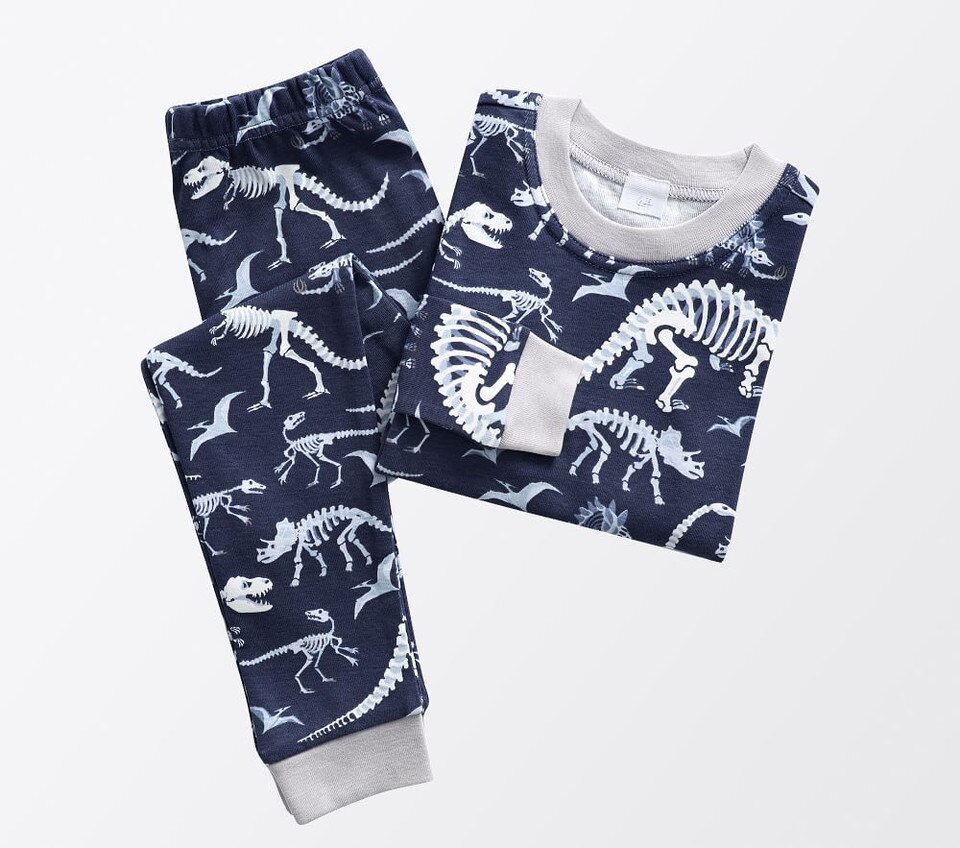 Glow-in-the-Dark Dino Bones Tight Fit Pyjamas