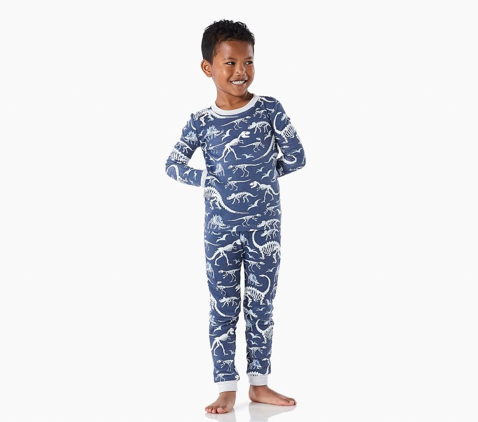 Glow-in-the-Dark Dino Bones Tight Fit Pyjamas