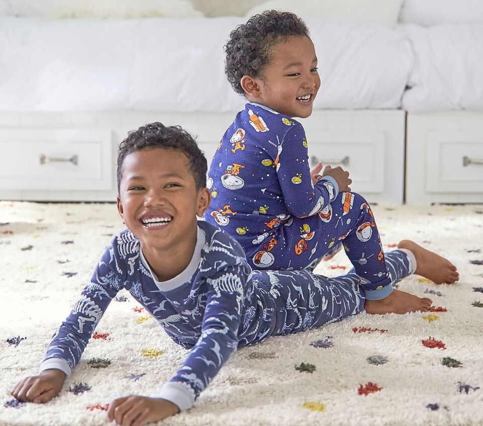 Glow-in-the-Dark Dino Bones Tight Fit Pyjamas