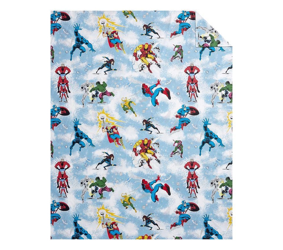 Glow-In-The-Dark Marvel Heroes Duvet Cover & Pillowcases