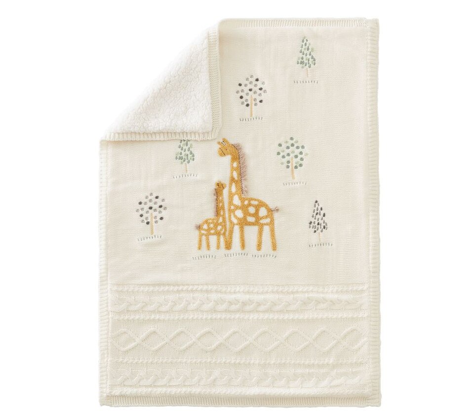 Giraffe Heirloom Baby Blanket