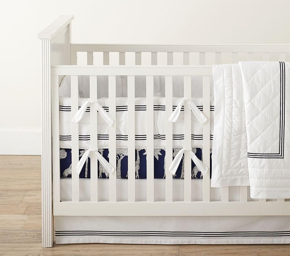 Organic Grand Baby Bed Linen, Navy