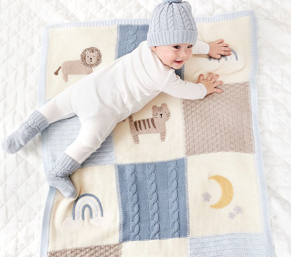 Lion Heirloom Baby Blanket