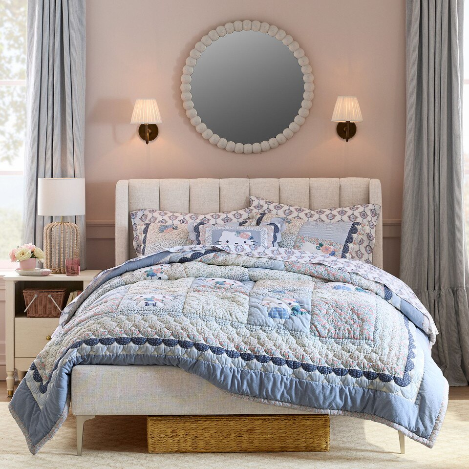 Hello Kitty® Chambray Patchwork Bedspread