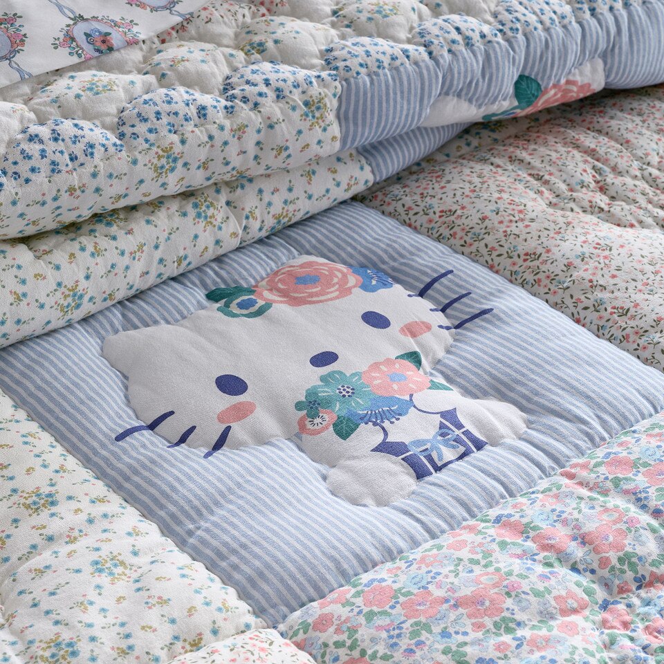 Hello Kitty® Chambray Patchwork Bedspread