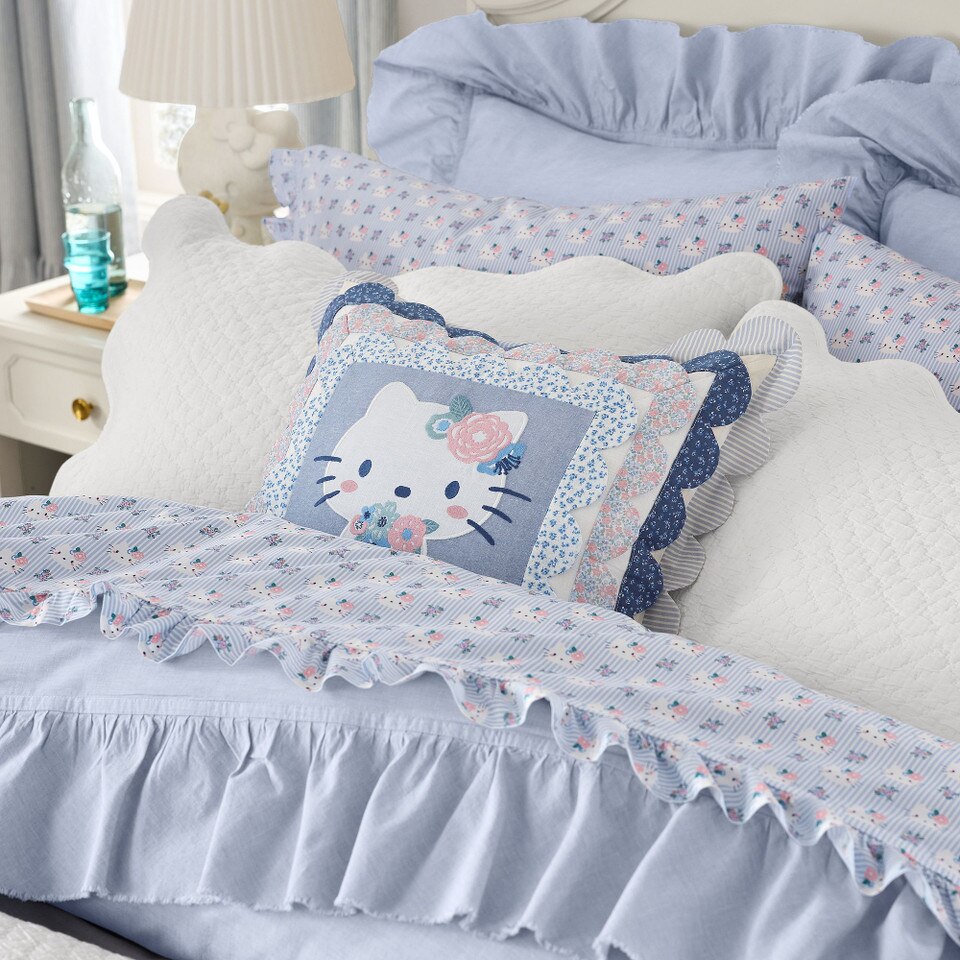 Hello Kitty® Chambray Stripe Organic Sheet Set