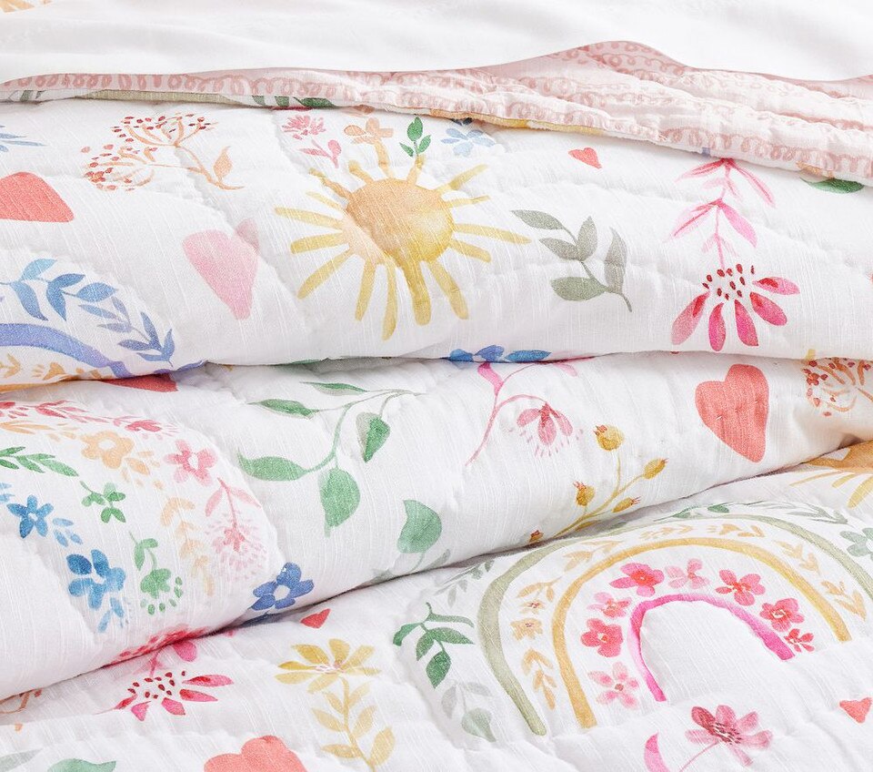 Heritage Rainbow Wholecloth Bedspread & Pillowcases