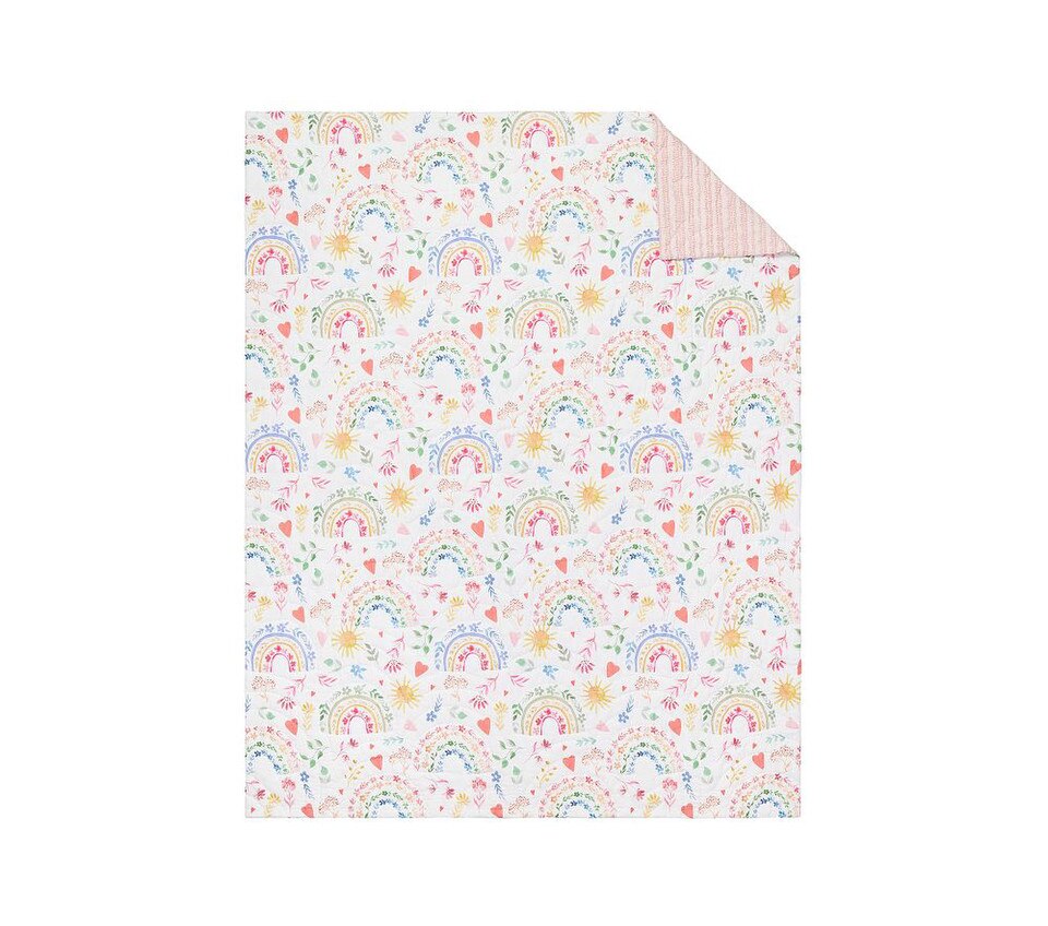 Heritage Rainbow Wholecloth Bedspread & Pillowcases