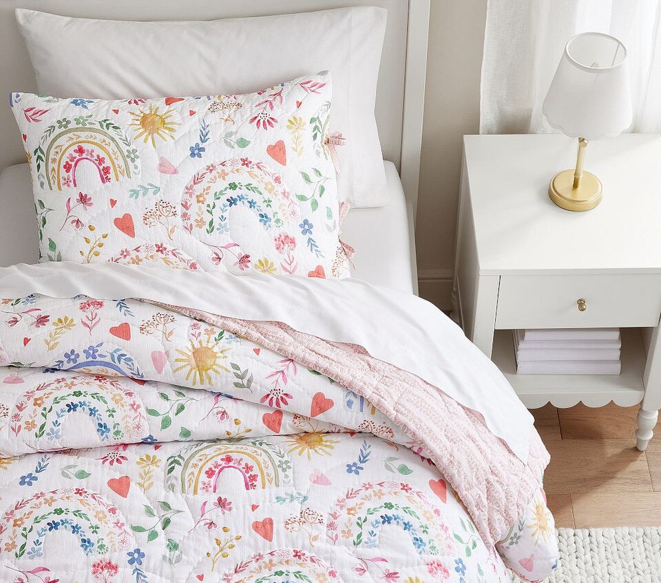 Heritage Rainbow Wholecloth Bedspread & Pillowcases