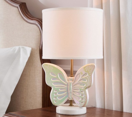 Iridescent Butterfly Table Lamp (43cm) Pottery Barn Kids UK