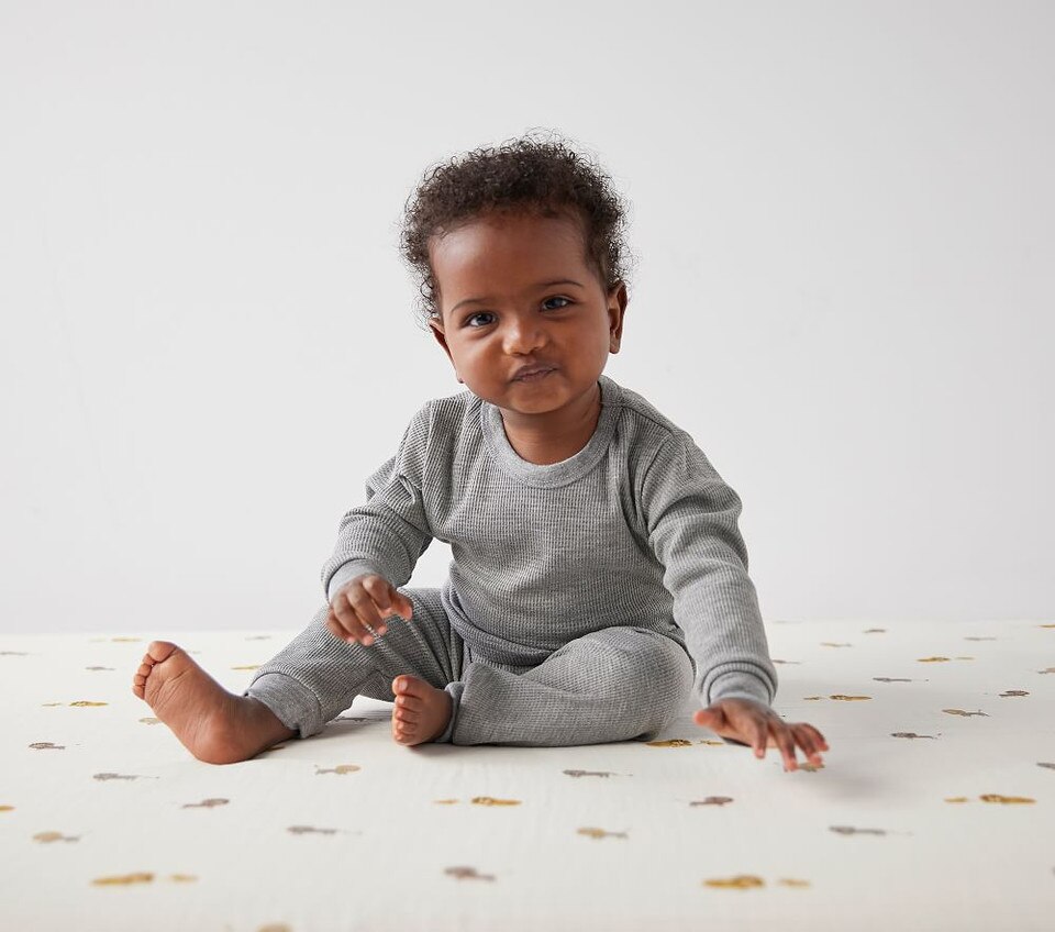 Lion Organic Muslin Cot Fitted Sheet