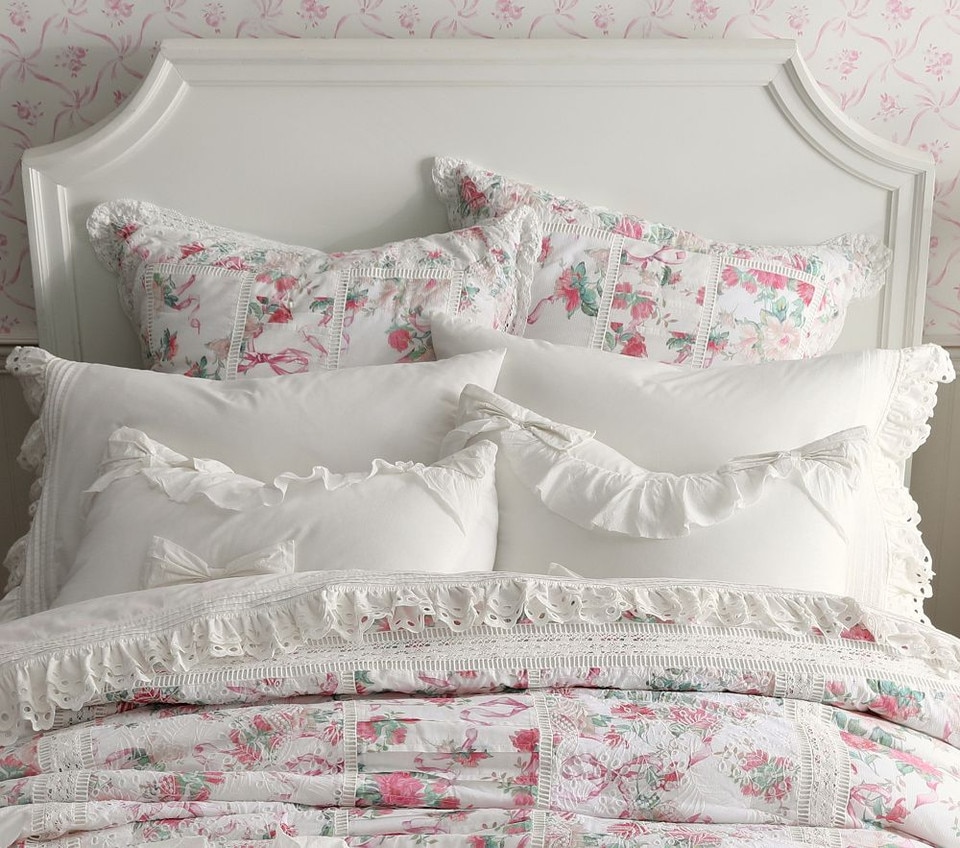 LoveShackFancy Cabbage Rose Bedspread & Pillowcases