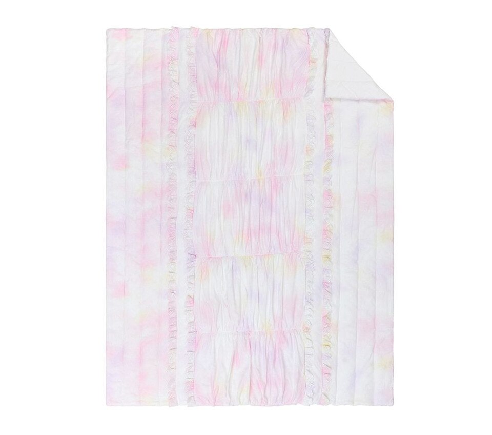 LoveShackFancy Rainbow Tie-Dye Bedspread & Pillowcases