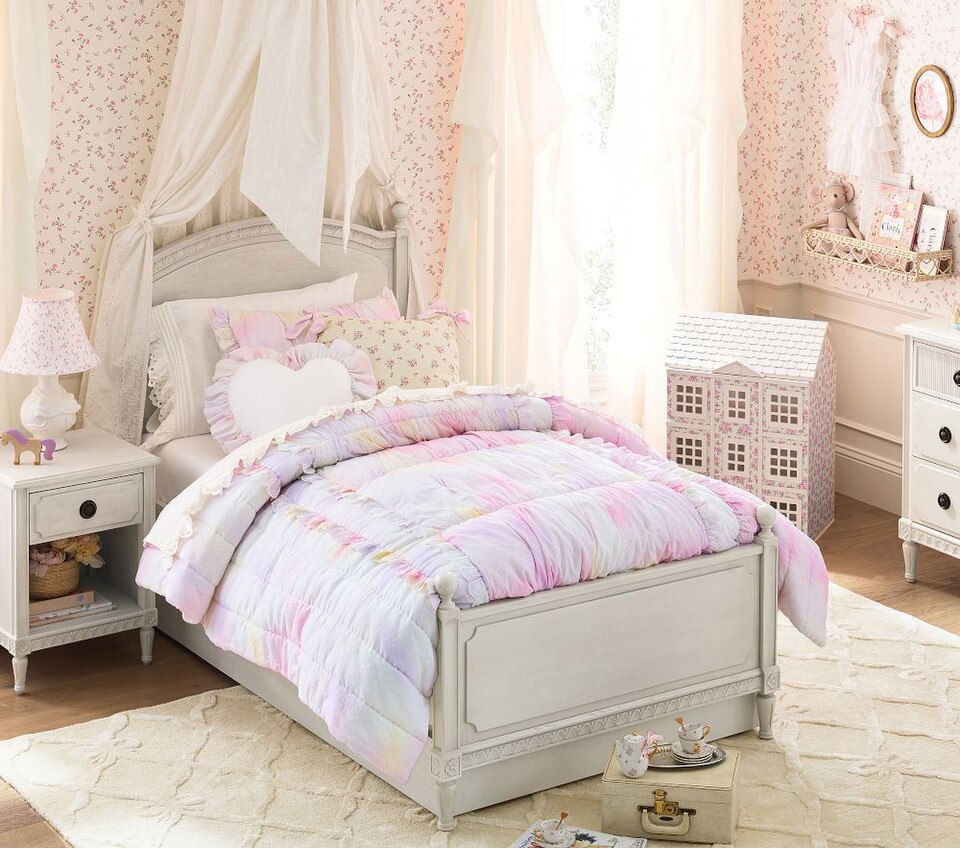 LoveShackFancy Rainbow Tie-Dye Bedspread & Pillowcases