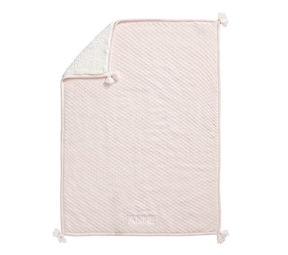 Luxe Cable Knit Sherpa Baby Blanket