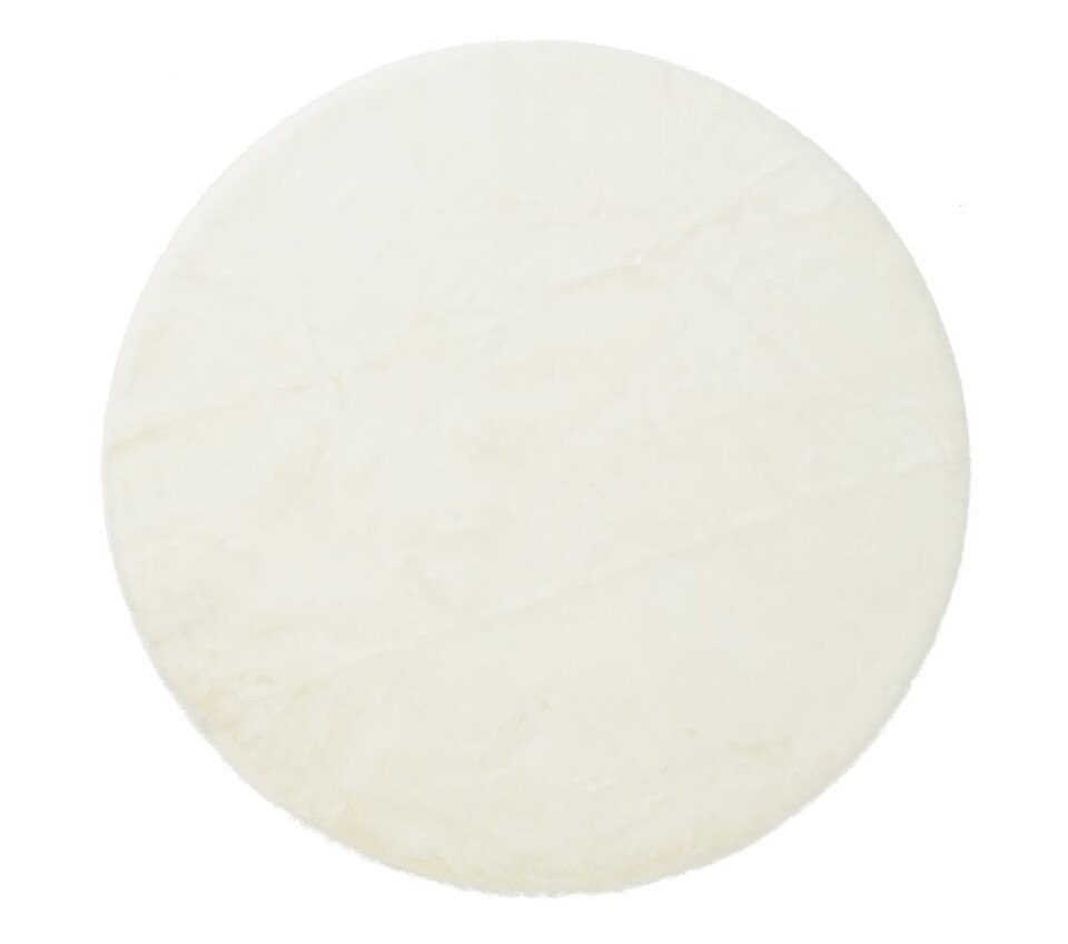 Machine Washable Fur Round Rug