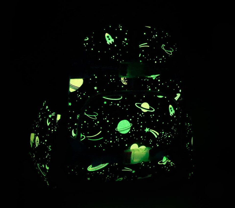 Mackenzie Rainbow Heart Galaxy Glow-in-the-Dark Backpacks