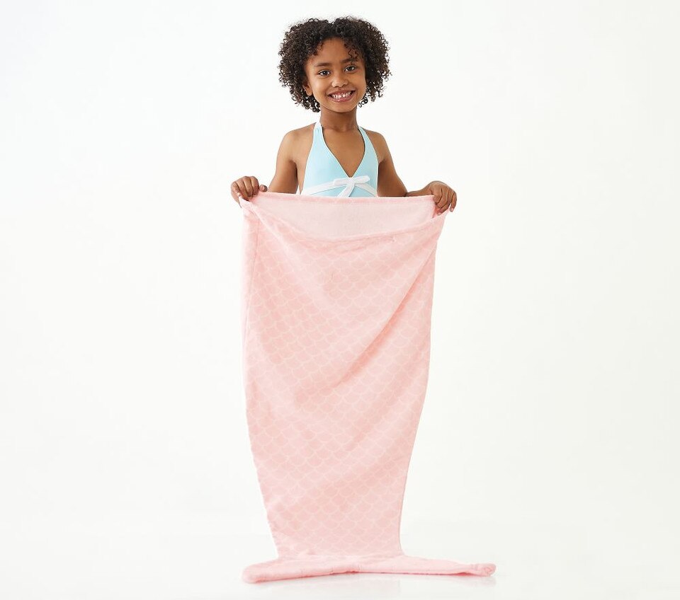 Mermaid Tail Shaped Kid Beach Towel