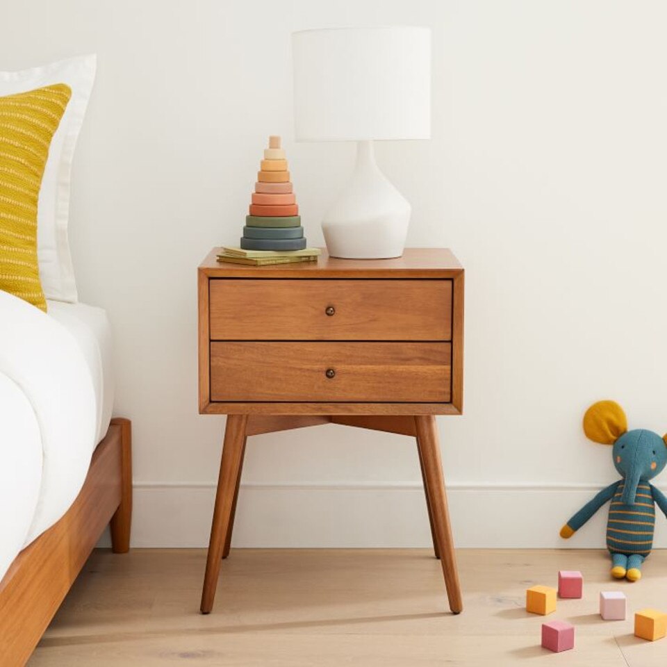 Mid-Century Closed Bedside Table (46 cm)