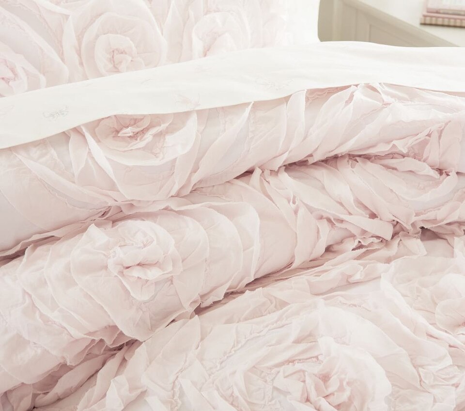 Monique Lhuillier Rosette Bedspread & Pillowcases
