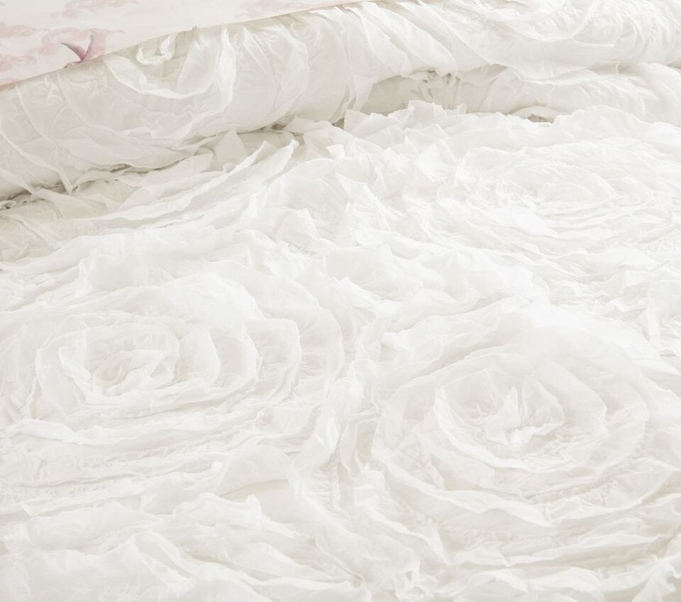 Monique Lhuillier Rosette Bedspread & Pillowcases