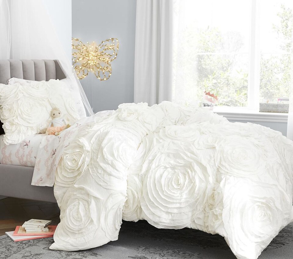 Monique Lhuillier Rosette Bedspread & Pillowcases