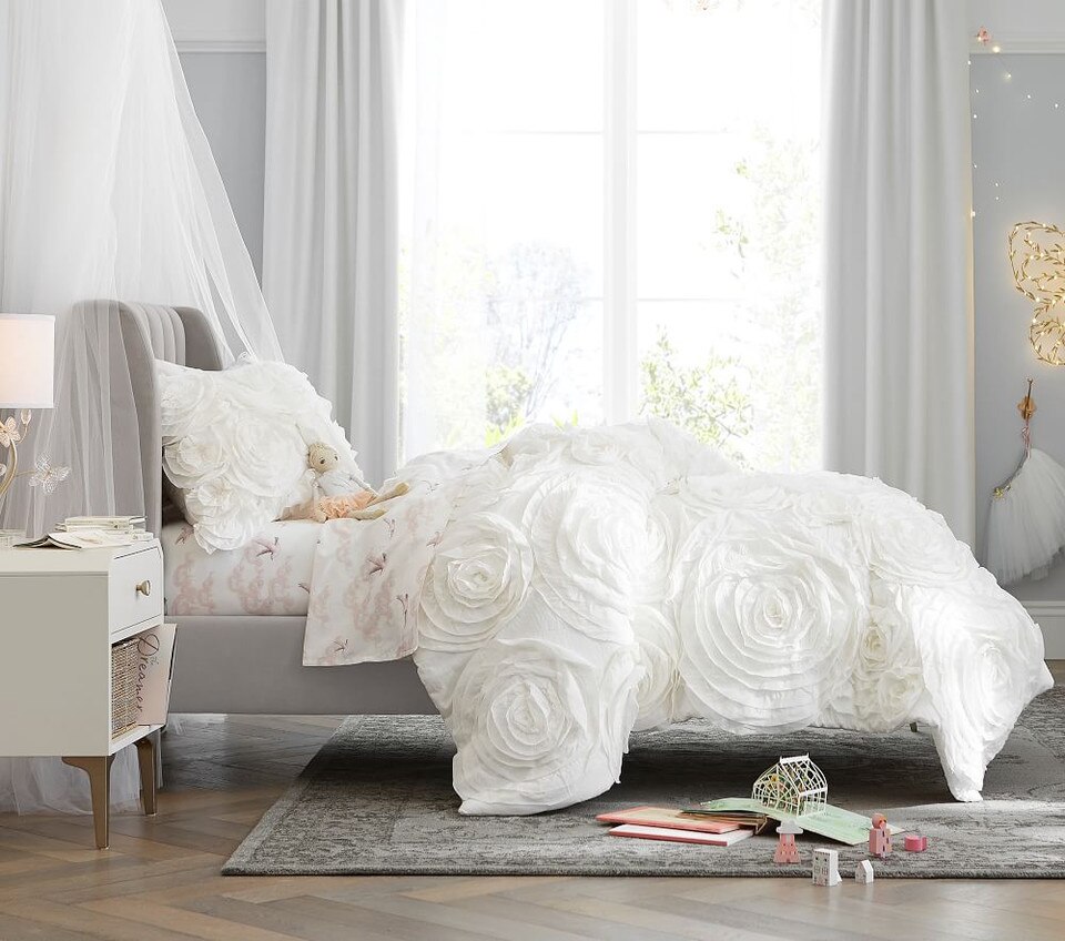 Monique Lhuillier Rosette Bedspread & Pillowcases