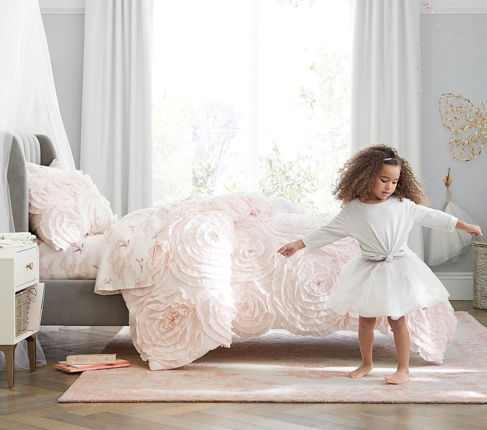 Monique Lhuillier Rosette Bedspread & Pillowcases